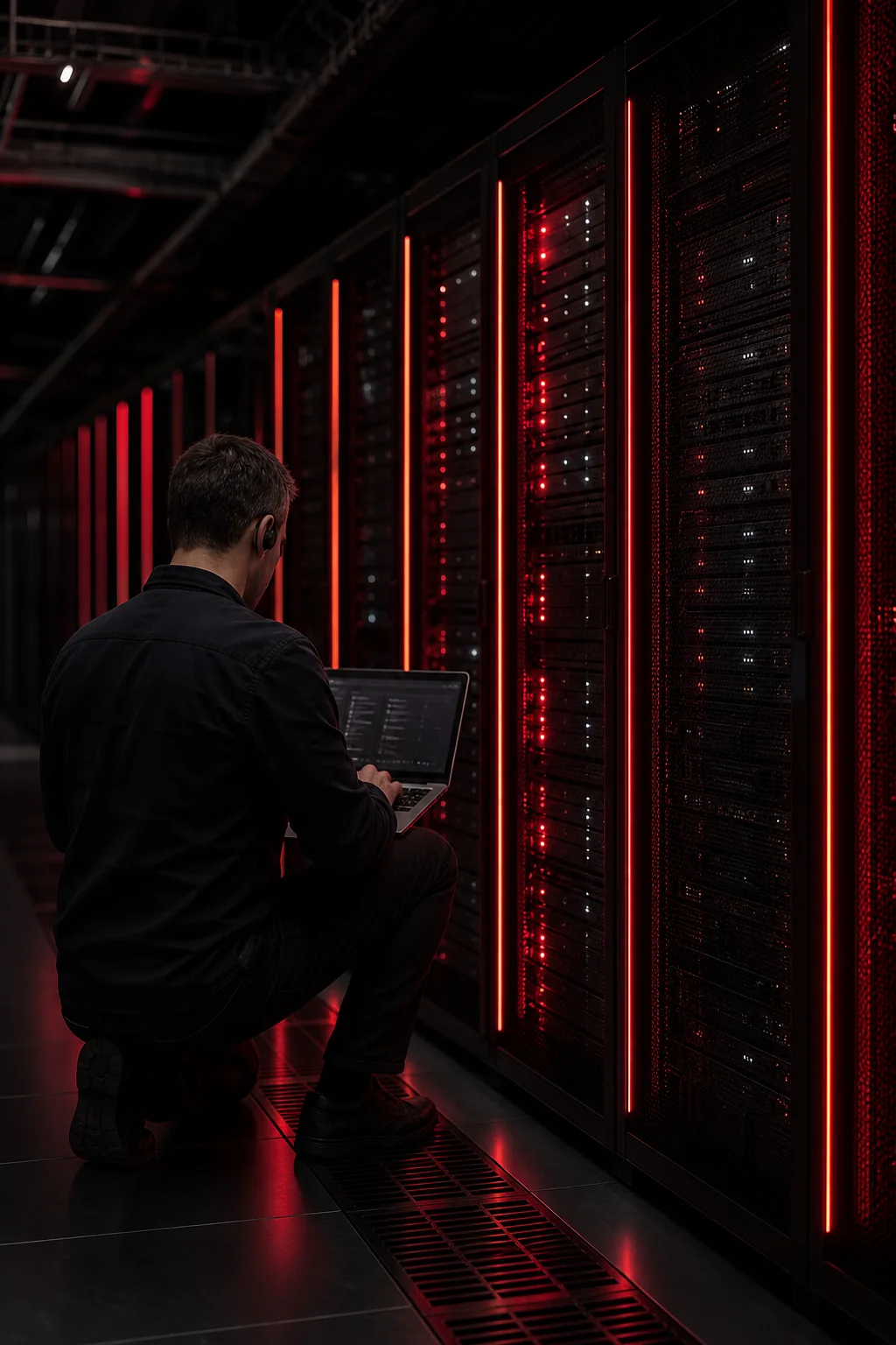 Tecnico DACOS in datacenter durante intervento di supporto