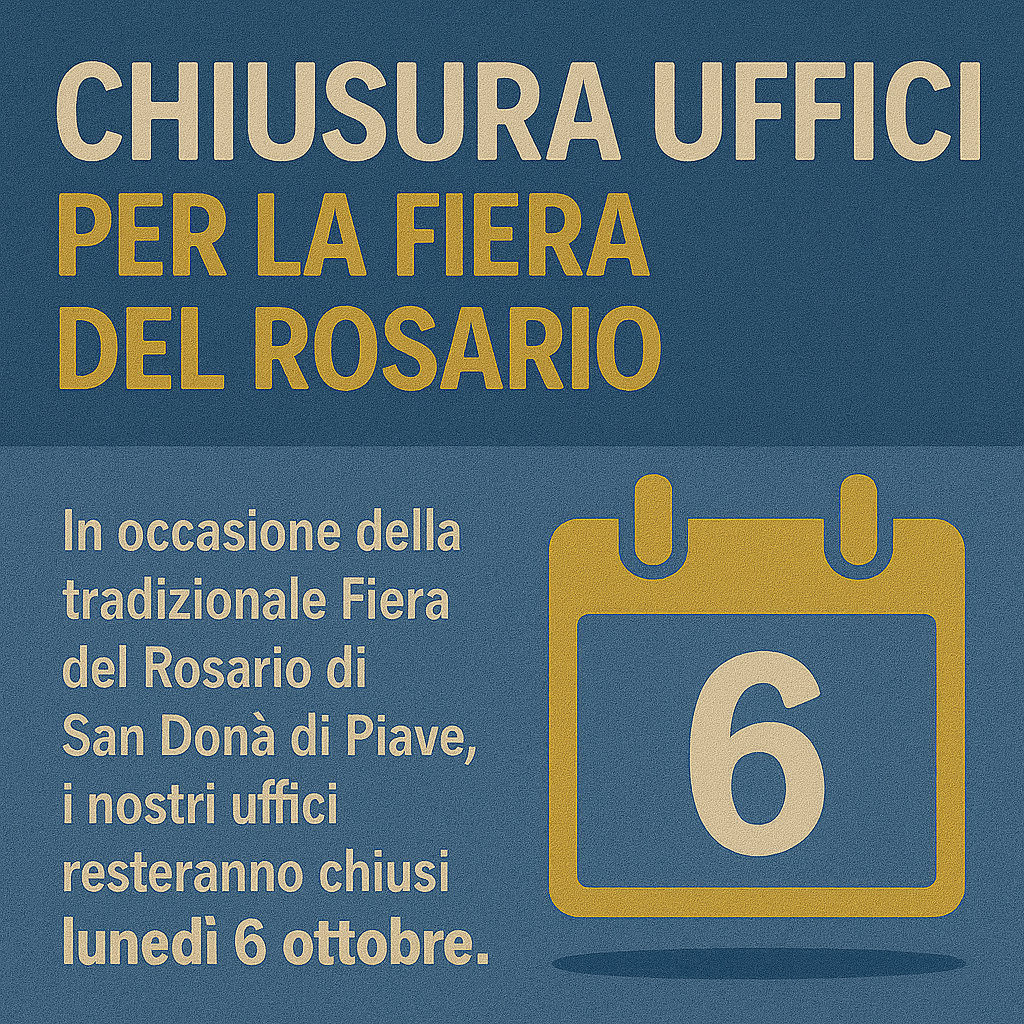 Chiusura uffici per la Fiera del Rosario 6 ottobre